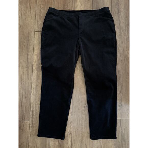 J JILL Women's NWT Pull-On Navy Blue Tapered Leg Stretch Corduroy Pants Size 2X - Picture 1 of 12